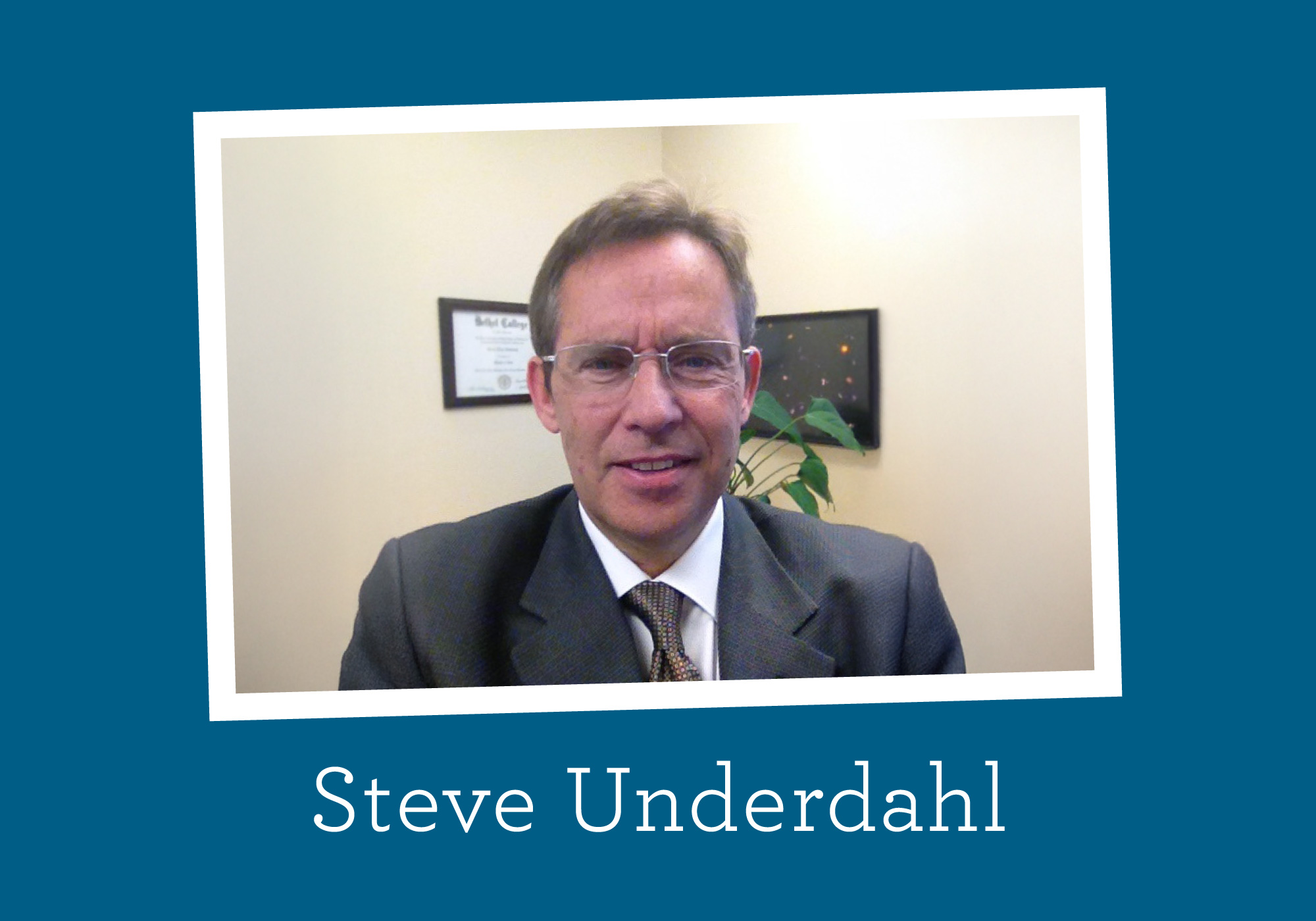 Photo of Guest Author Steve Underdahl.