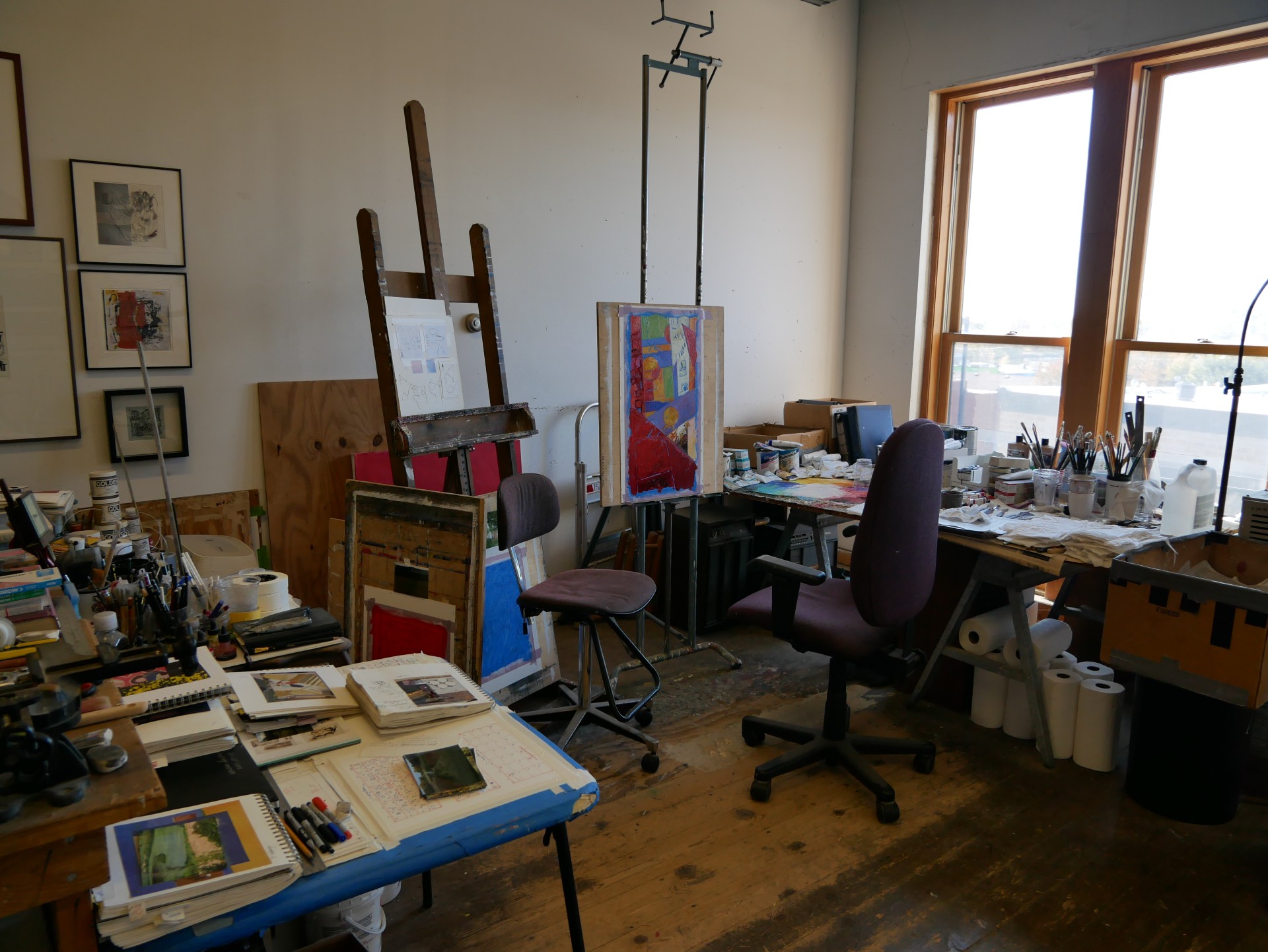 Artist Wendell Arneson's studio